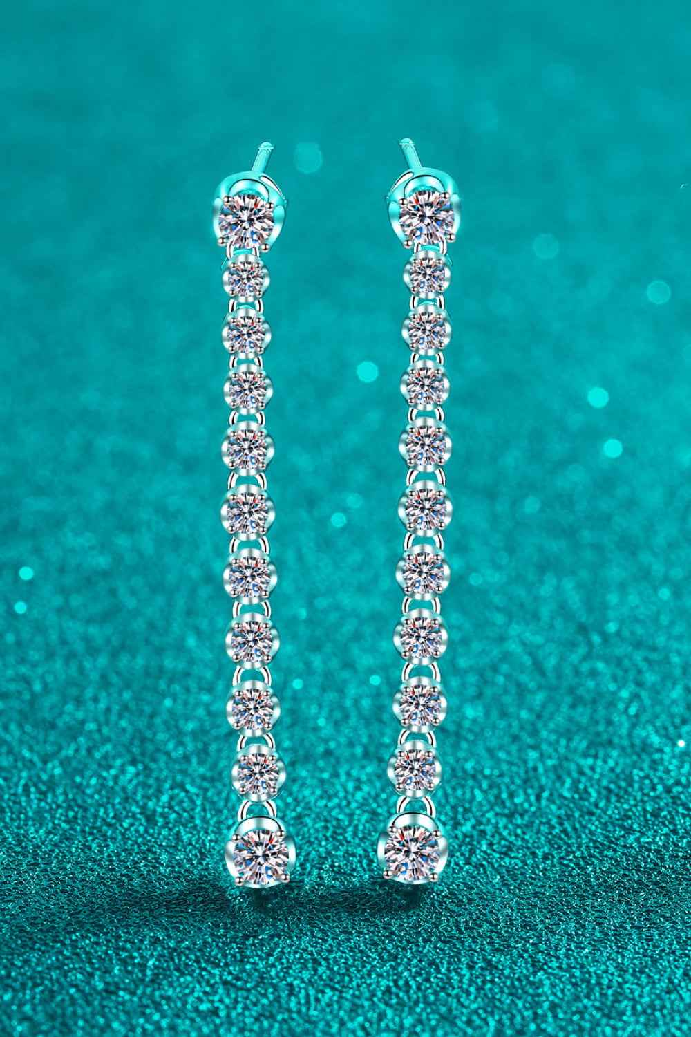 Adored 1.18 Carat Moissanite Long Earrings - SmileBen