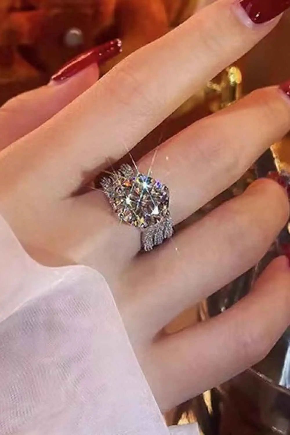 Adored 3 Carat Moissanite Three - Layer Ring - SmileBen