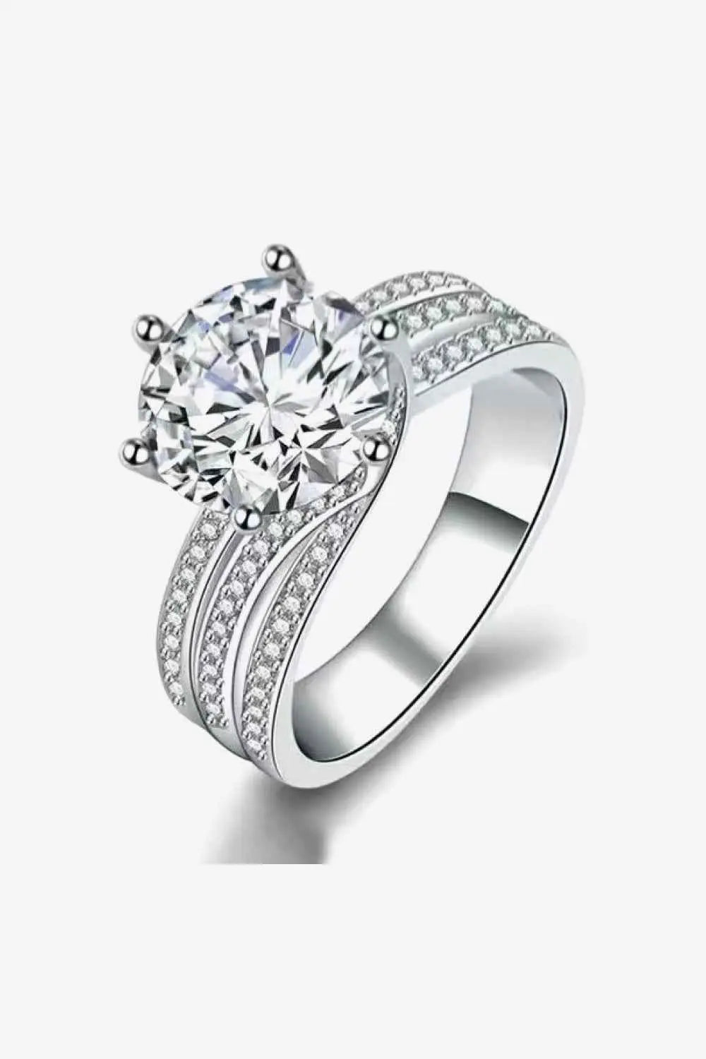Adored 3 Carat Moissanite Three - Layer Ring - SmileBen