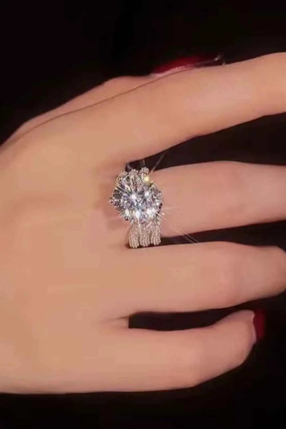 Adored 3 Carat Moissanite Three - Layer Ring - SmileBen