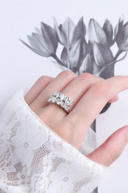 Adored Moissanite 925 Sterling Silver Ring - SmileBen