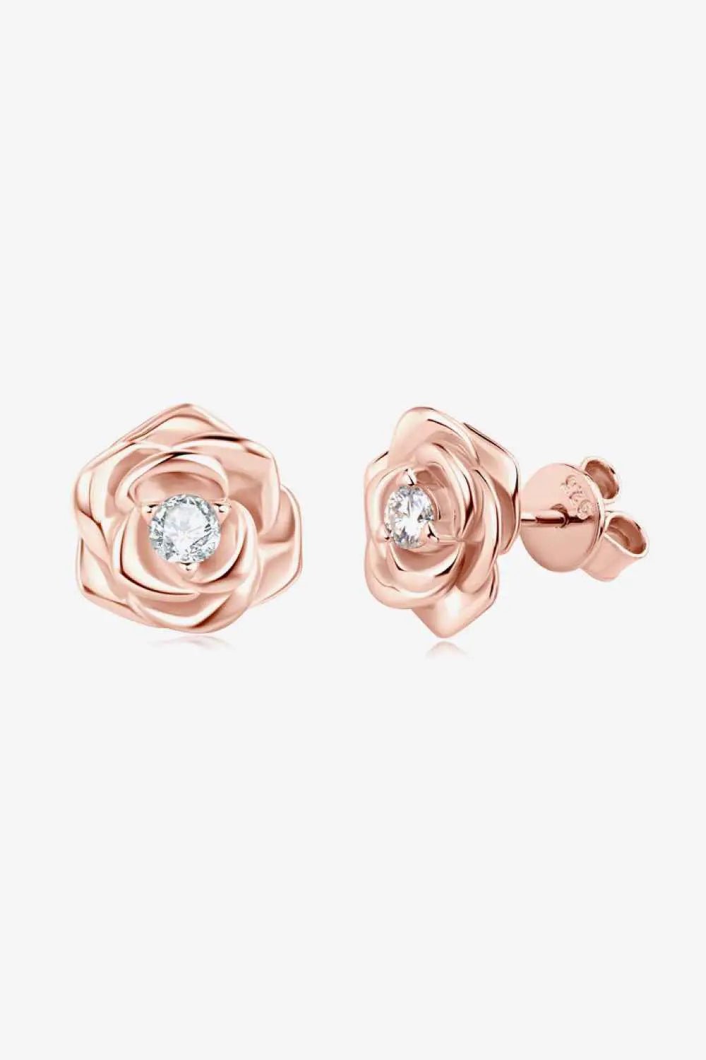 Adored Moissanite Flower 925 Sterling Silver Earrings - SmileBen