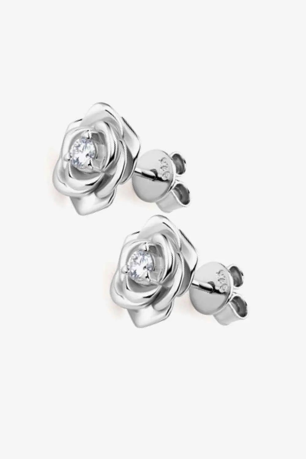 Adored Moissanite Flower 925 Sterling Silver Earrings - SmileBen