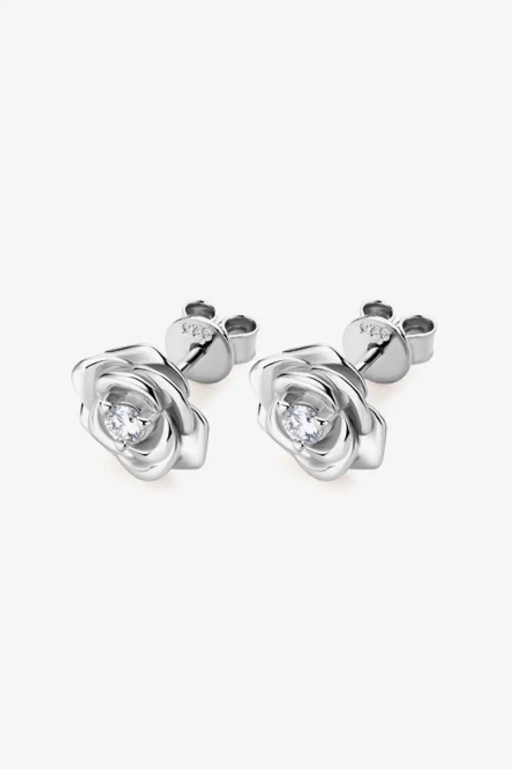 Adored Moissanite Flower 925 Sterling Silver Earrings - SmileBen