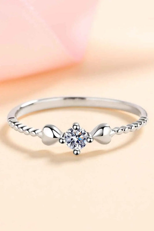 Adored Moissanite Heart 925 Sterling Silver Ring - SmileBen