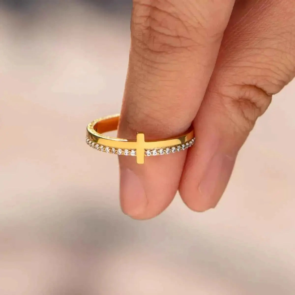 925 Sterling Silver Cross Ring - SmileBen