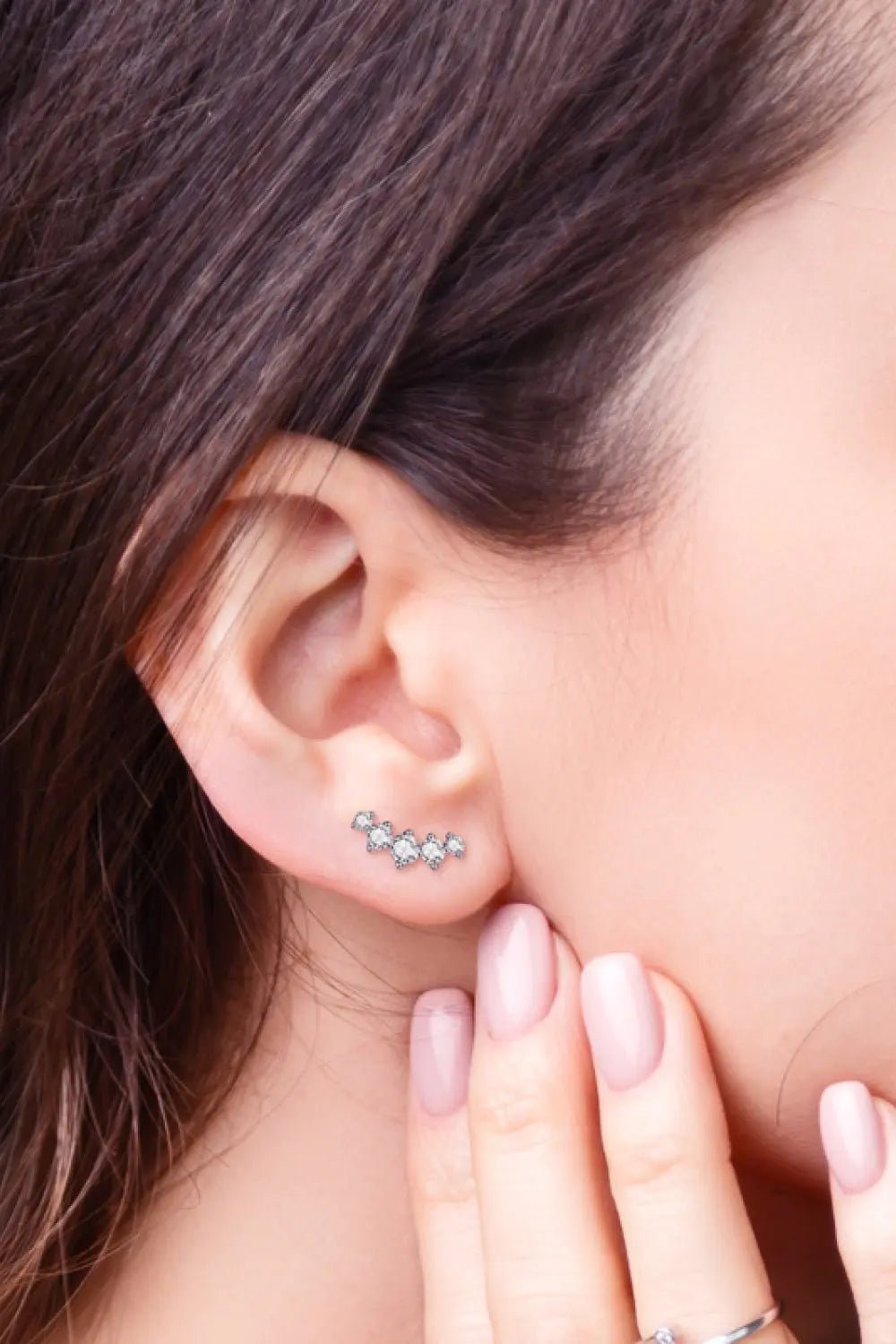All You Need Moissanite Platinum - Plated Earrings - SmileBen