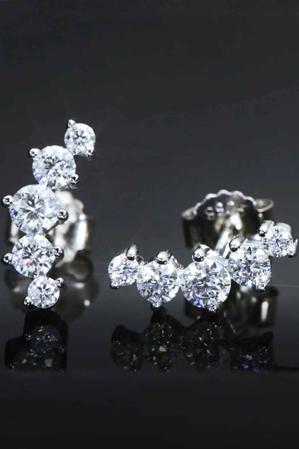All You Need Moissanite Platinum - Plated Earrings - SmileBen