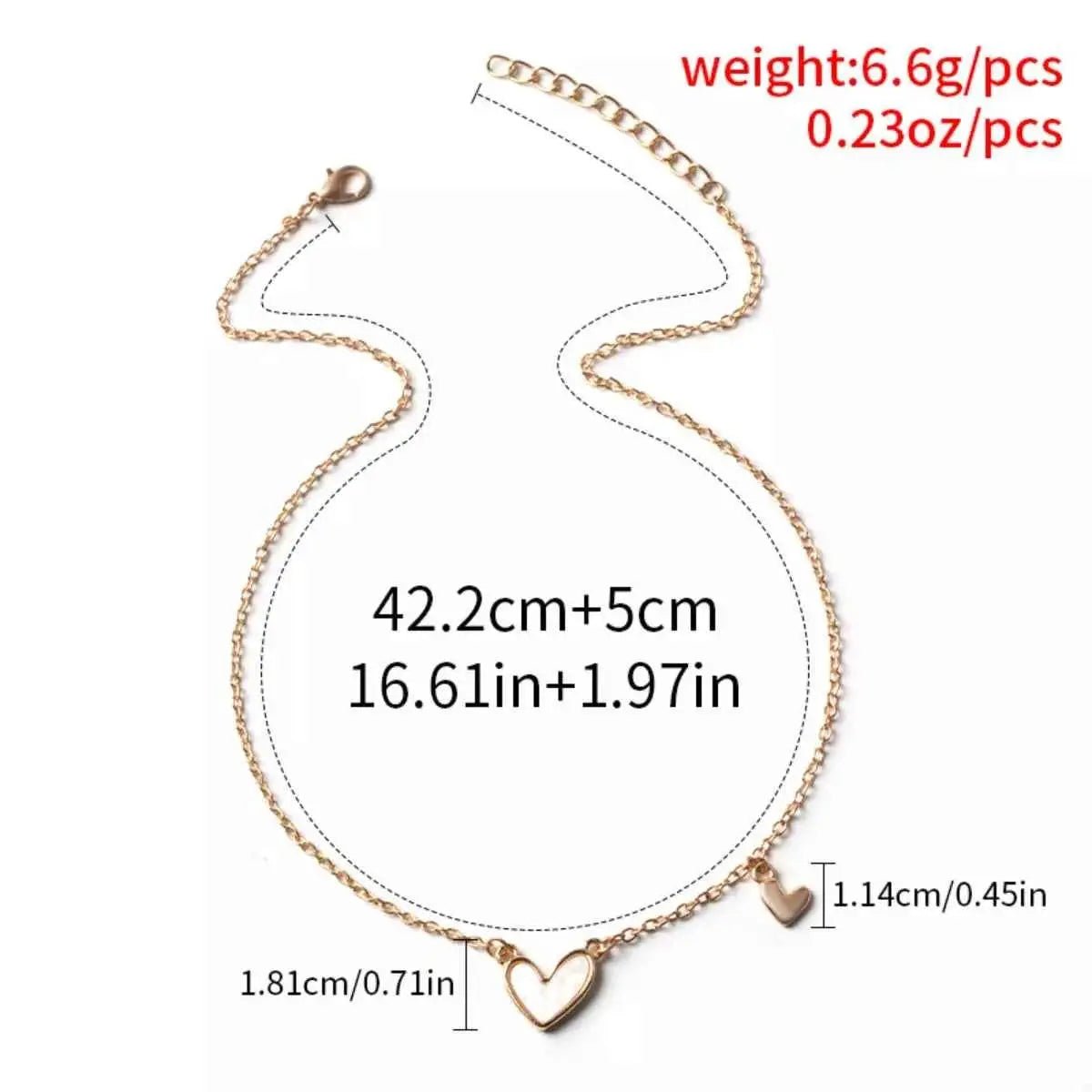 Alloy Heart Pendant Necklace - SmileBen