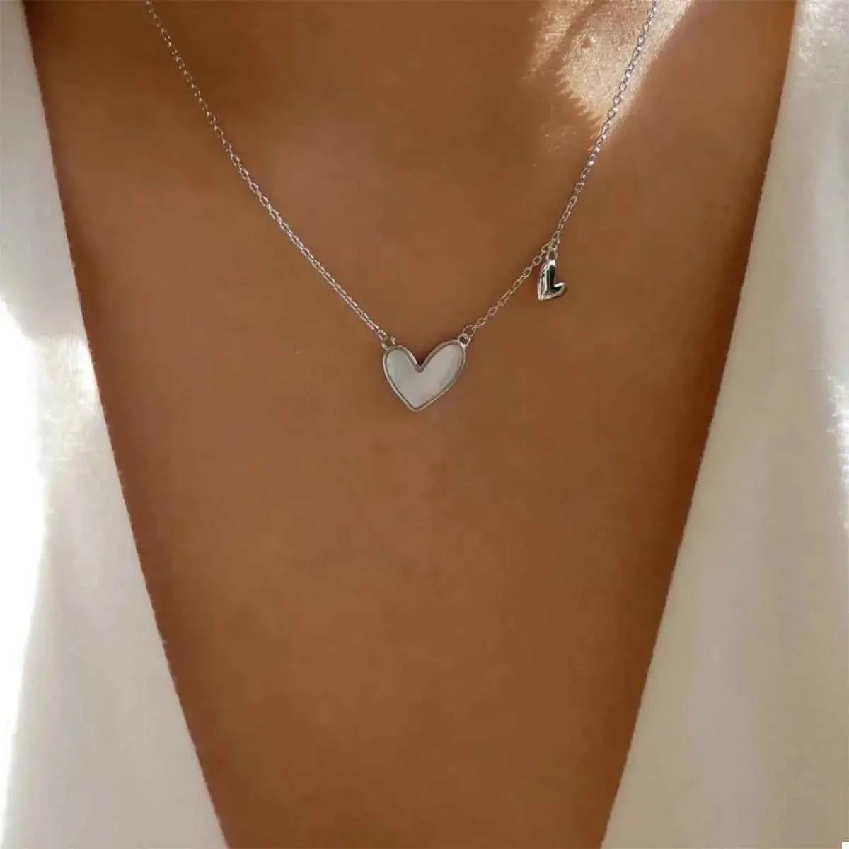 Alloy Heart Pendant Necklace - SmileBen