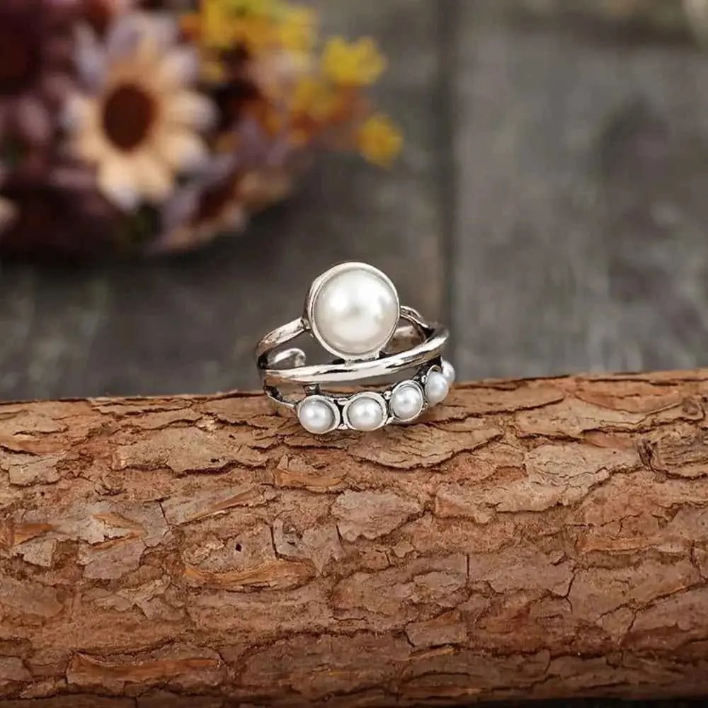 Alloy Three - Layered Open Ring - SmileBen