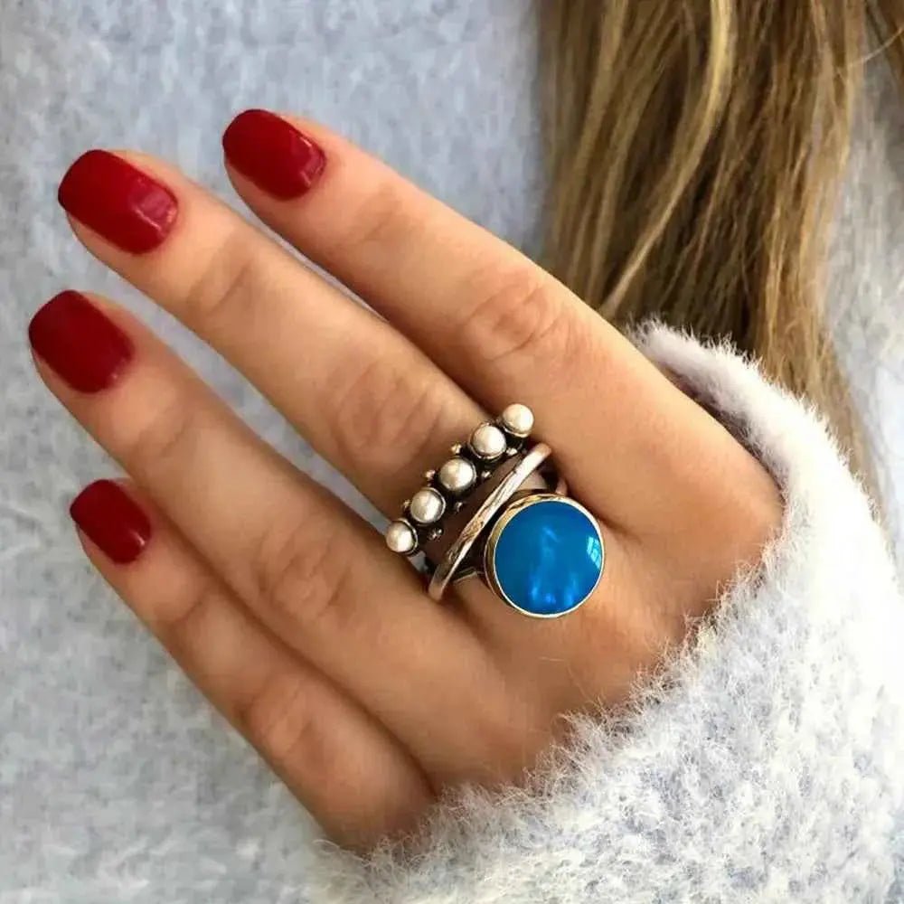 Alloy Three - Layered Open Ring - SmileBen