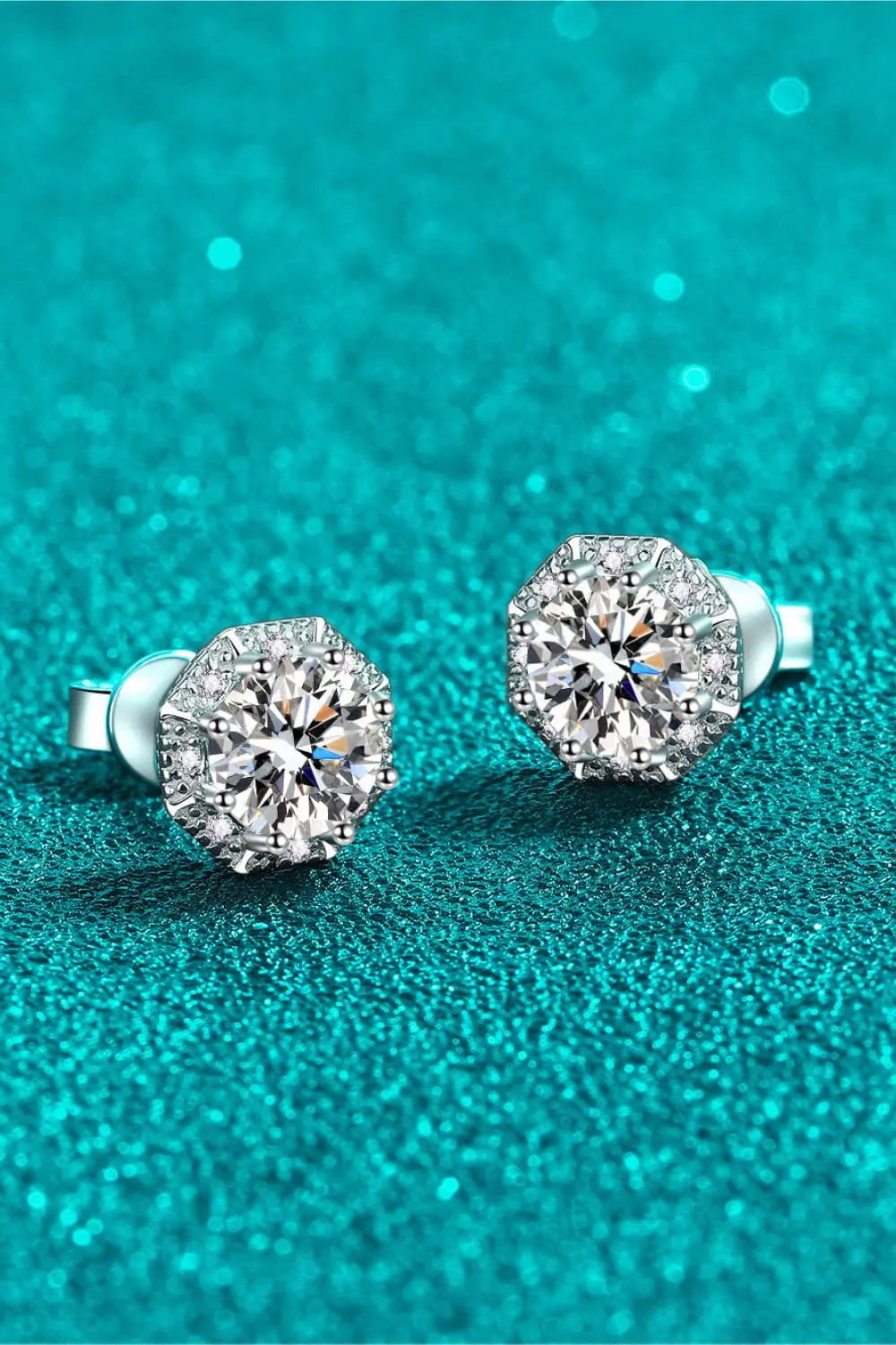 2 Carat Moissanite 925 Sterling Silver Stud Earrings - SmileBen