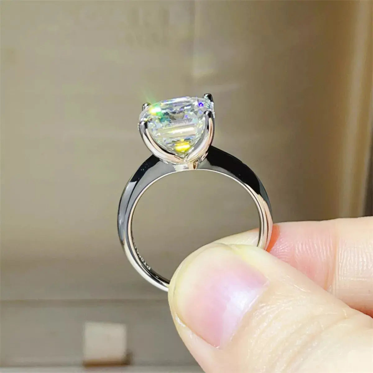 5 Carat Moissanite 925 Sterling Silver Ring - SmileBen