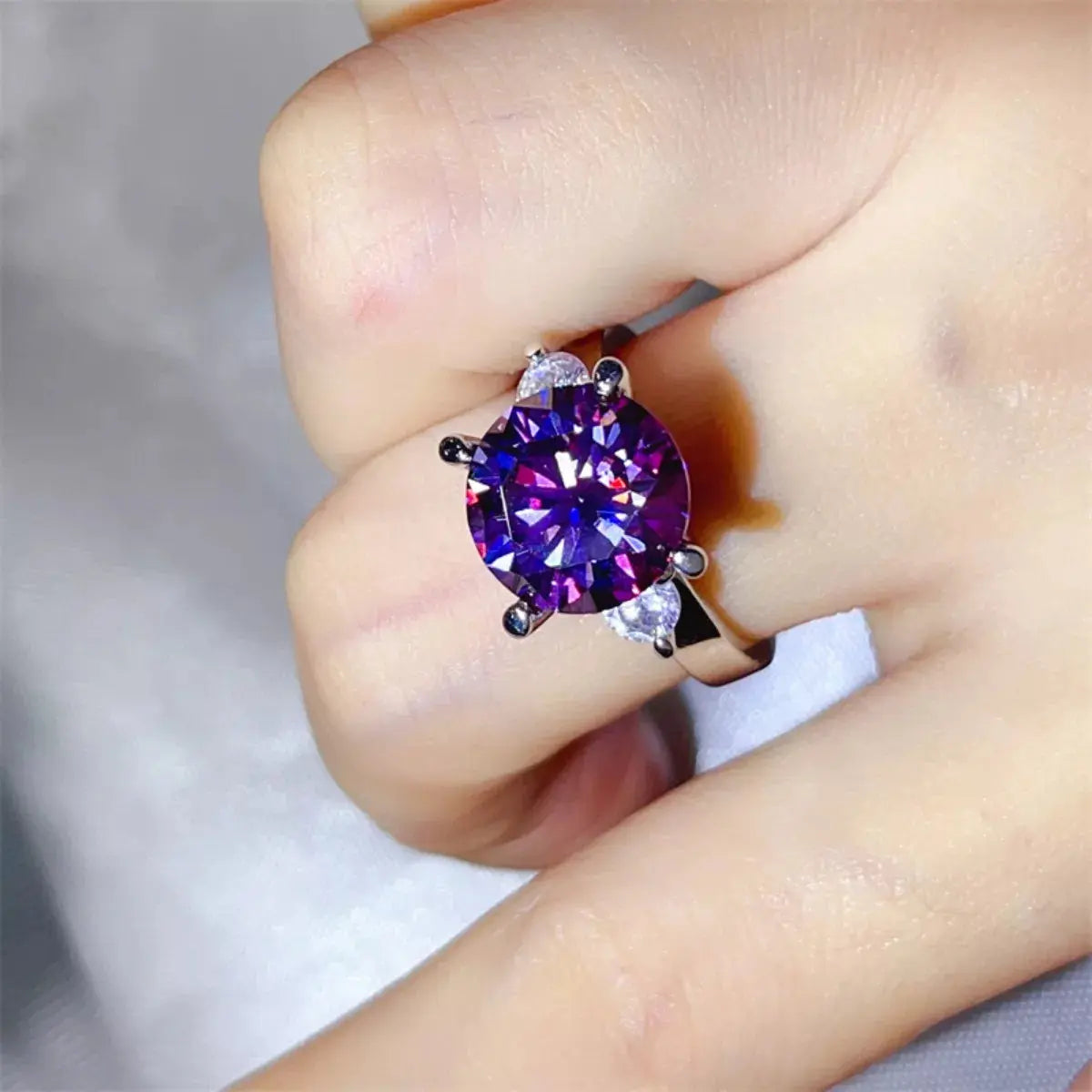 5 Carat Moissanite 925 Sterling Silver Ring - SmileBen