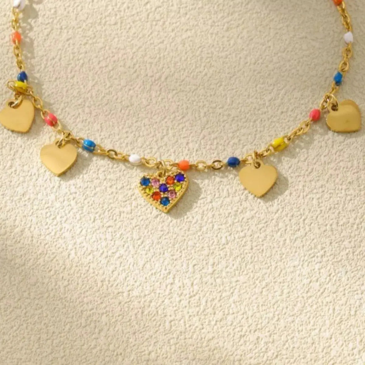 18K Gold-Plated Heart Charm Necklace - SmileBen