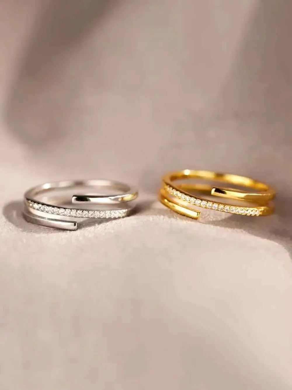 925 Sterling Silver Inlaid Zircon Ring
