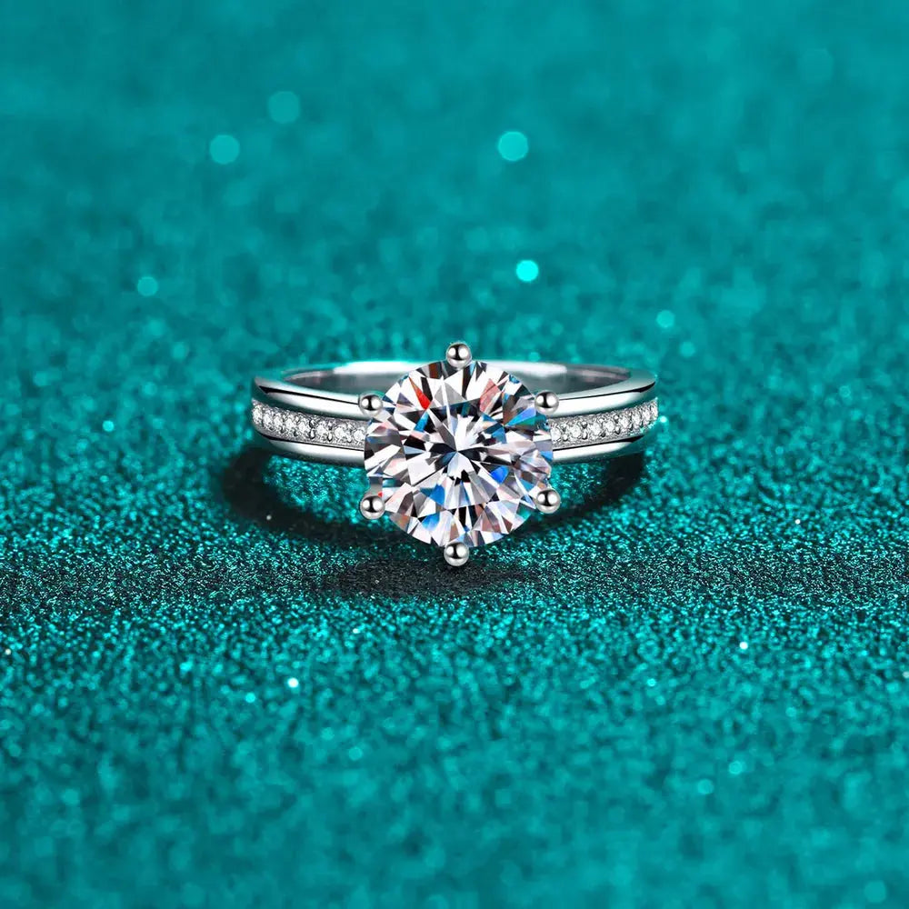 3 Carat Moissanite 925 Sterling Silver Ring - SmileBen