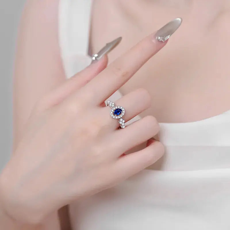 925 Sterling Silver Moissanite Ring - SmileBen