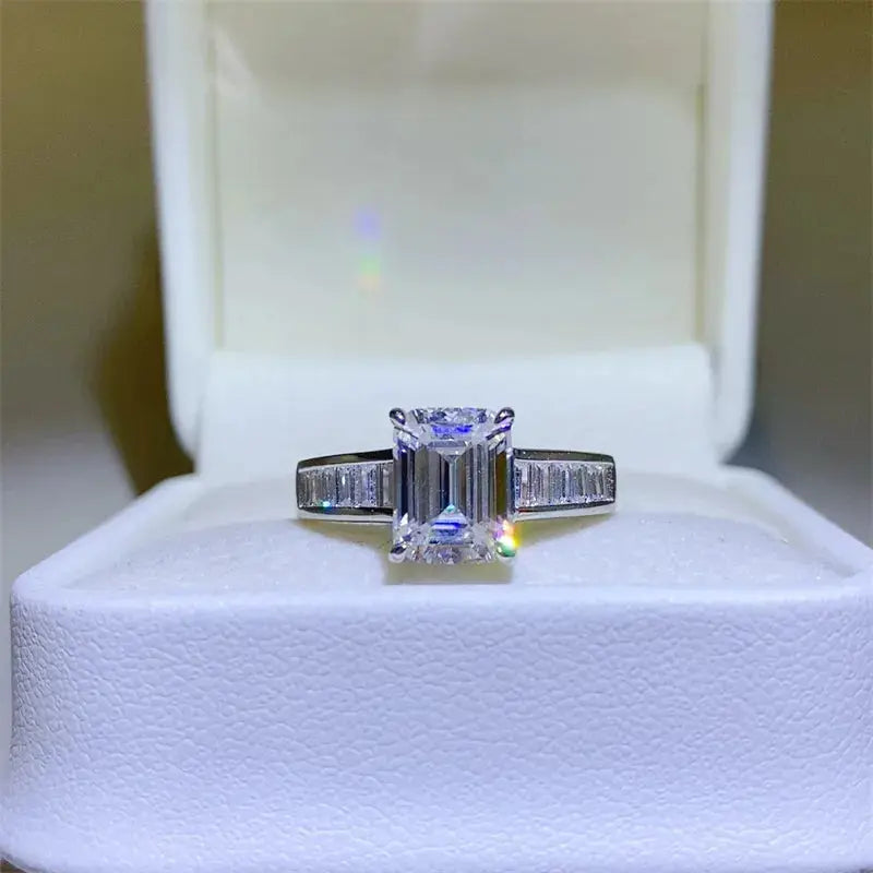 3 Carat Moissanite 925 Sterling Silver Ring - SmileBen