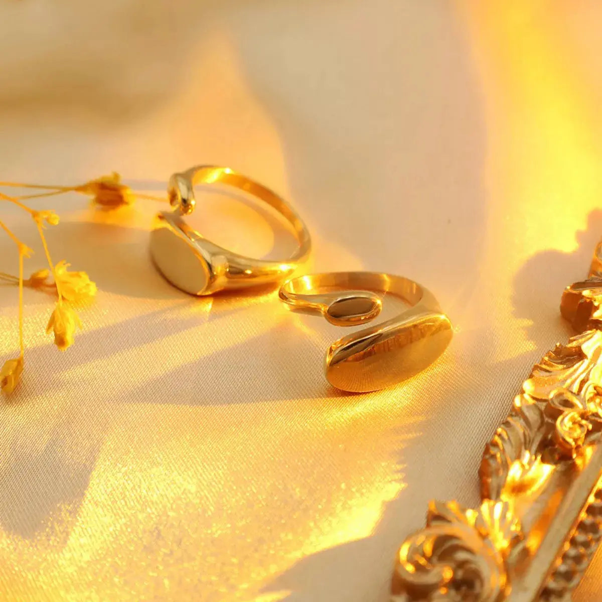 18K Gold-Plated Bypass Ring - SmileBen