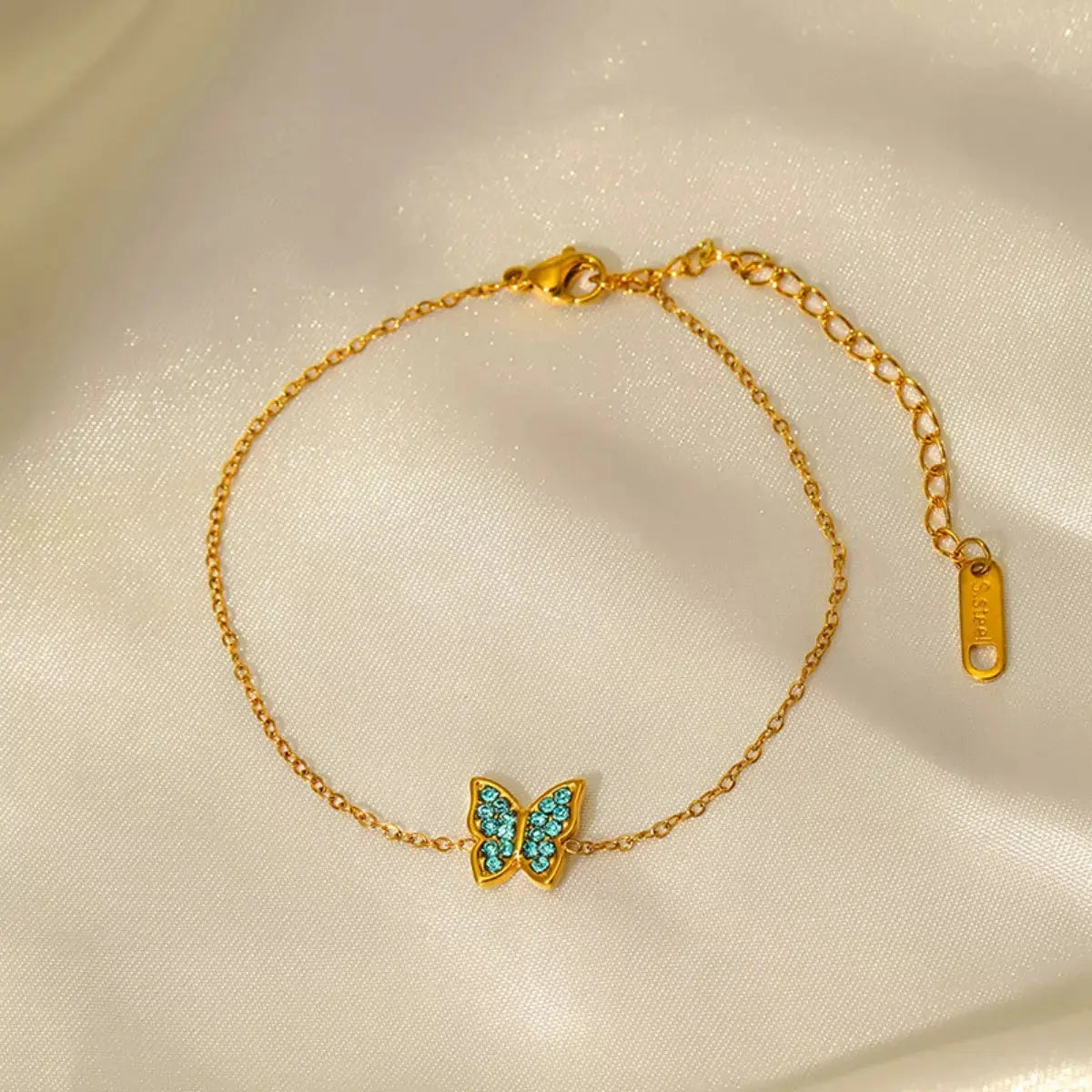 18K Gold-Plated Butterfly Adjustable Bracelet - SmileBen