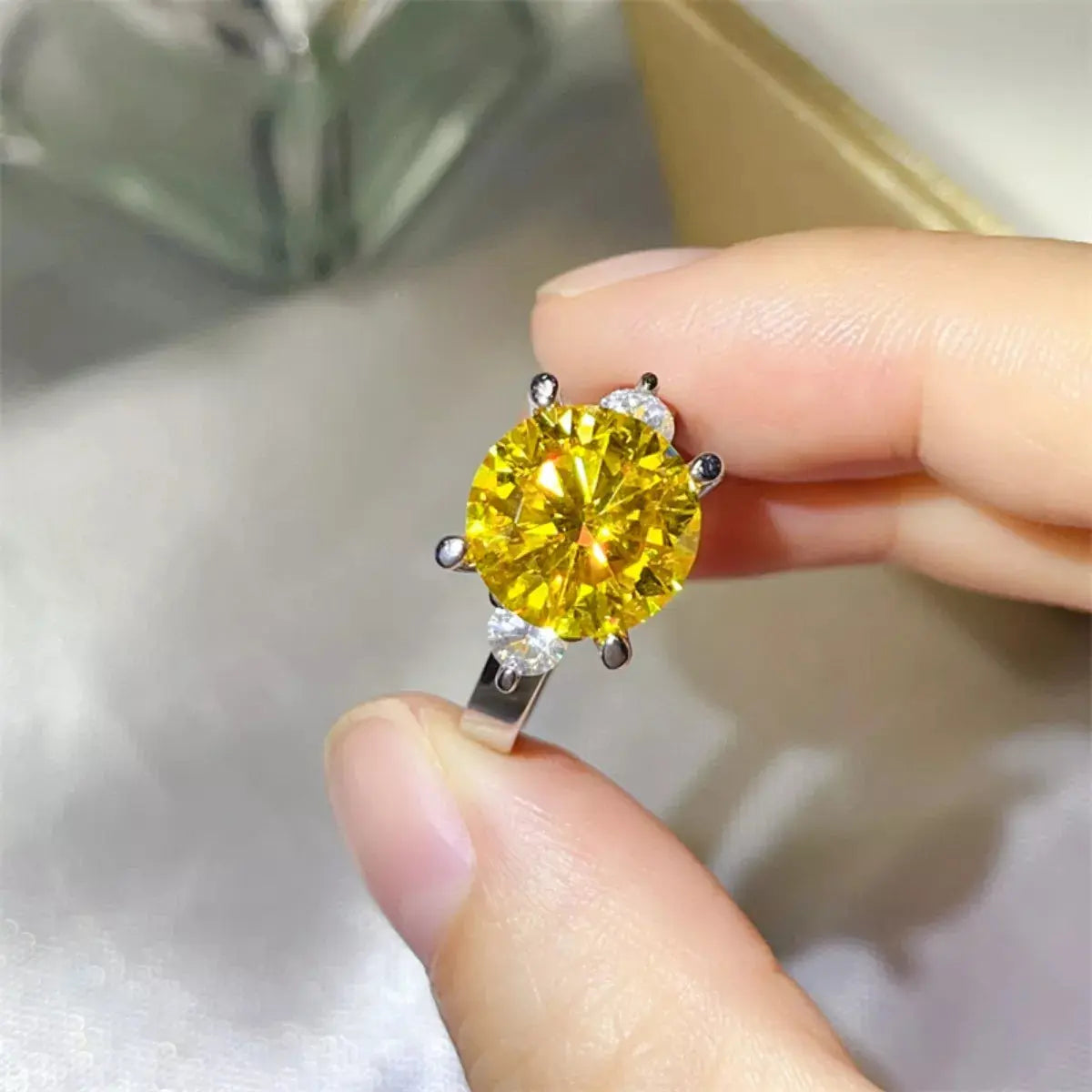 5 Carat Moissanite 925 Sterling Silver Ring - SmileBen
