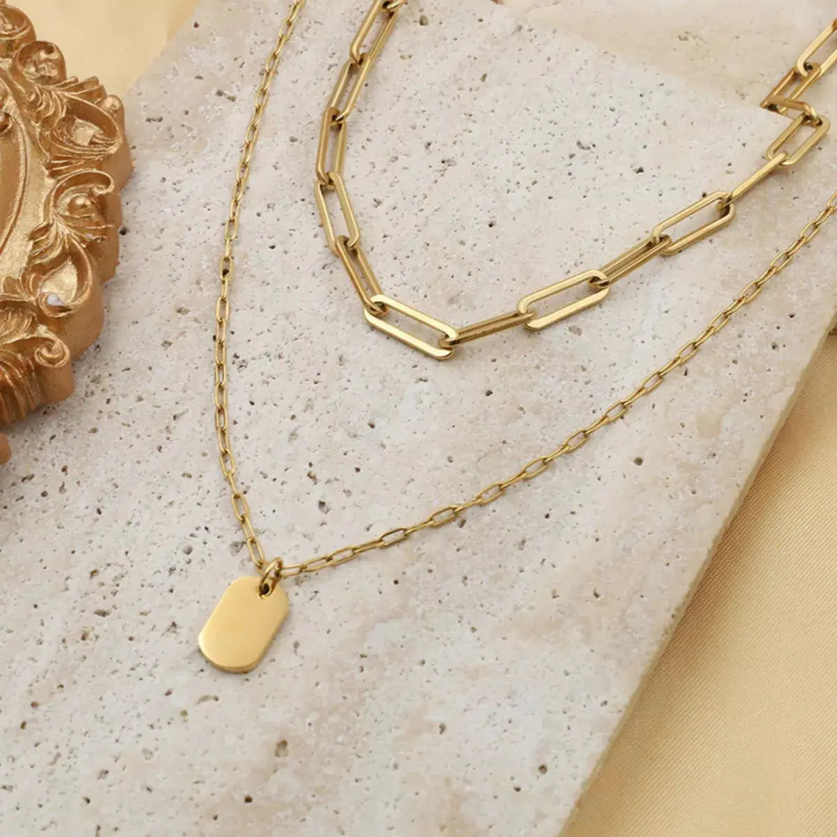 18K Gold-Plated Double Layered Necklace - SmileBen