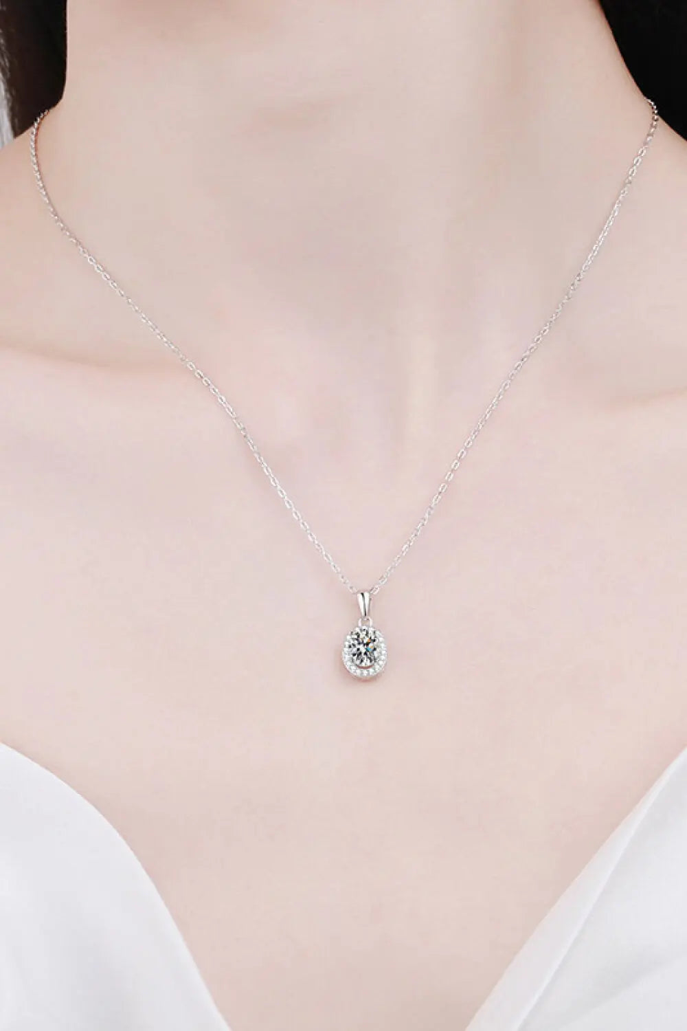 Be The One 1 Carat Moissanite Pendant Necklace - SmileBen