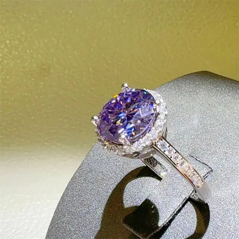 3 Carat Moissanite Zircon 925 Sterling Silver Ring - SmileBen