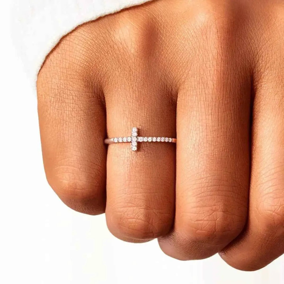 925 Sterling Silver Cross Ring