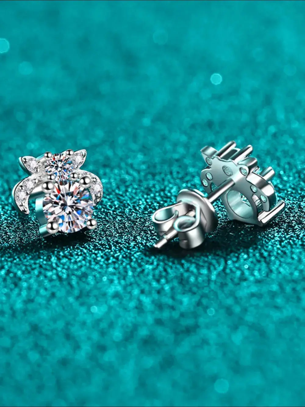 1 Carat Moissanite 925 Sterling Silver Stud Earrings - SmileBen