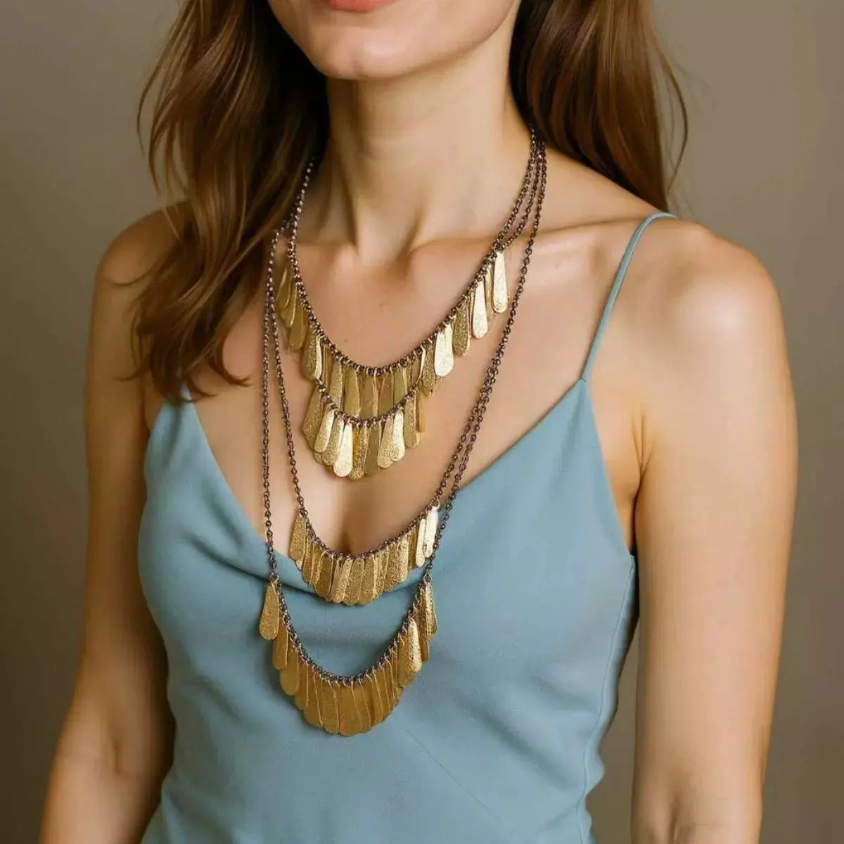 4-Piece 18K Gold-Plated Iron Tassel Necklace - SmileBen