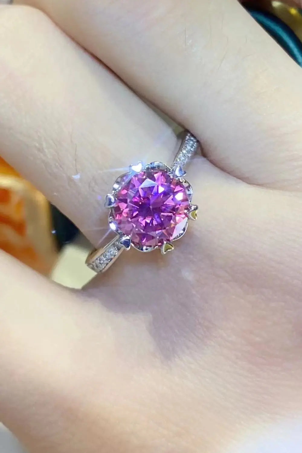 Shining For You 2 Carat Moissanite 925 Sterling Silver Ring - SmileBen