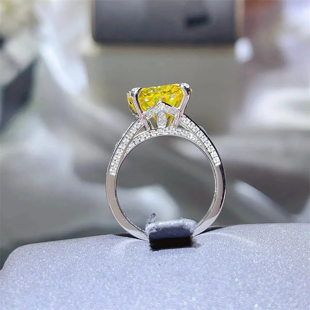 5 Carat Moissanite 925 Sterling Silver Ring - SmileBen