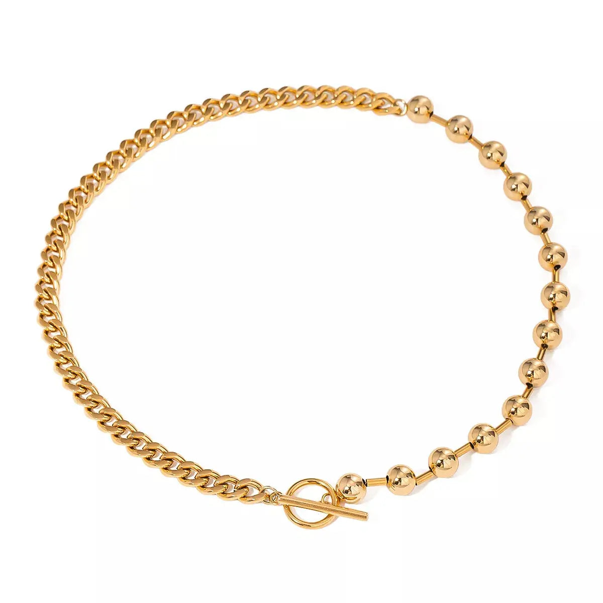 18K Gold-Plated Toggle Clasp Necklace - SmileBen