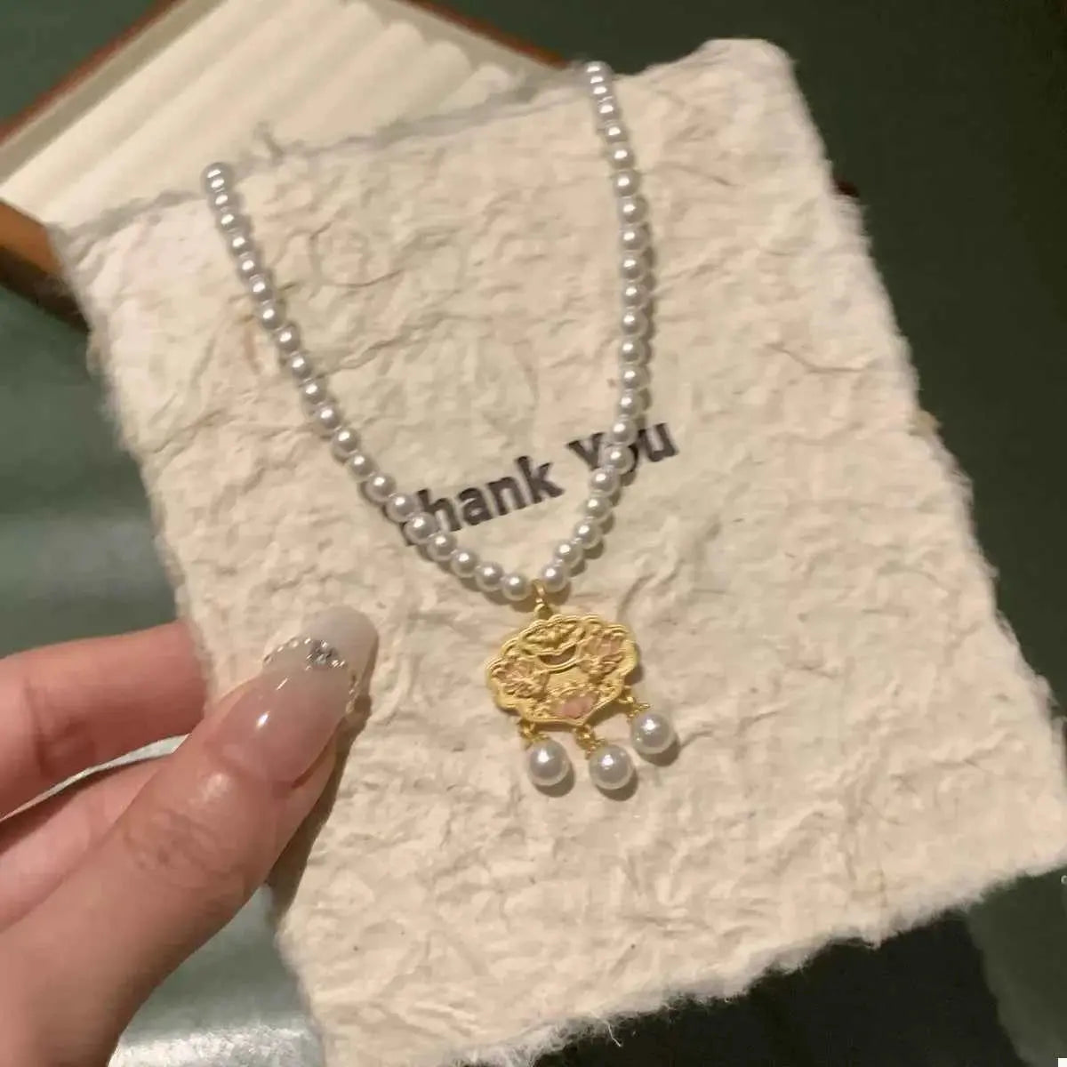 18K Gold-Plated Lotus Pendant Necklace