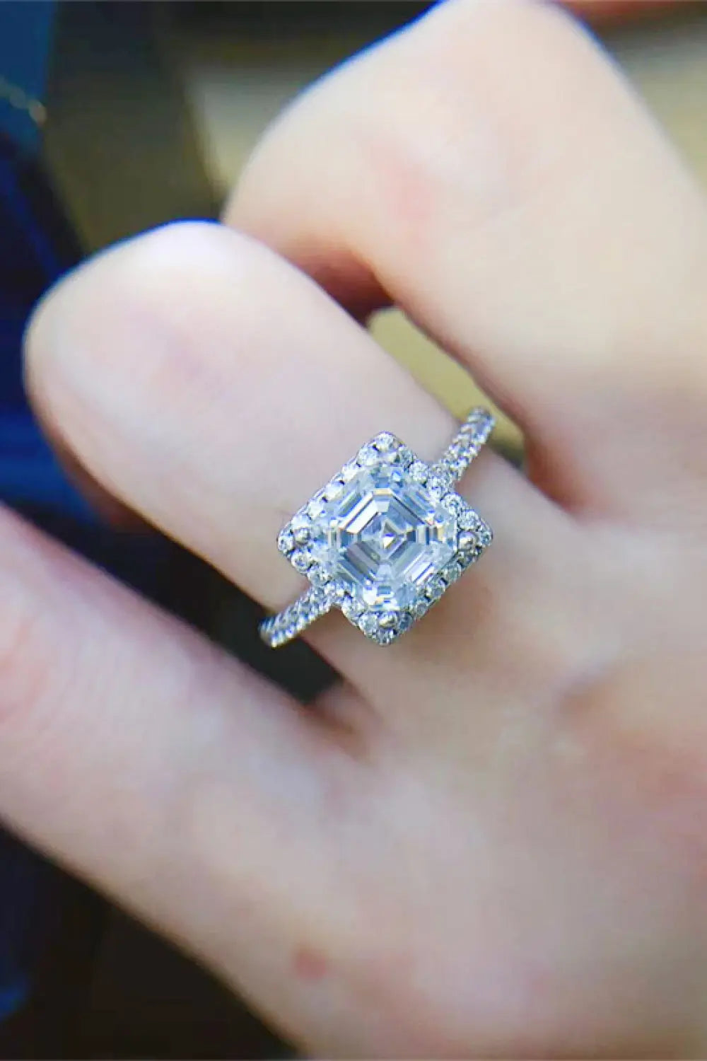 2 Carat Moissanite 925 Sterling Silver Ring - SmileBen