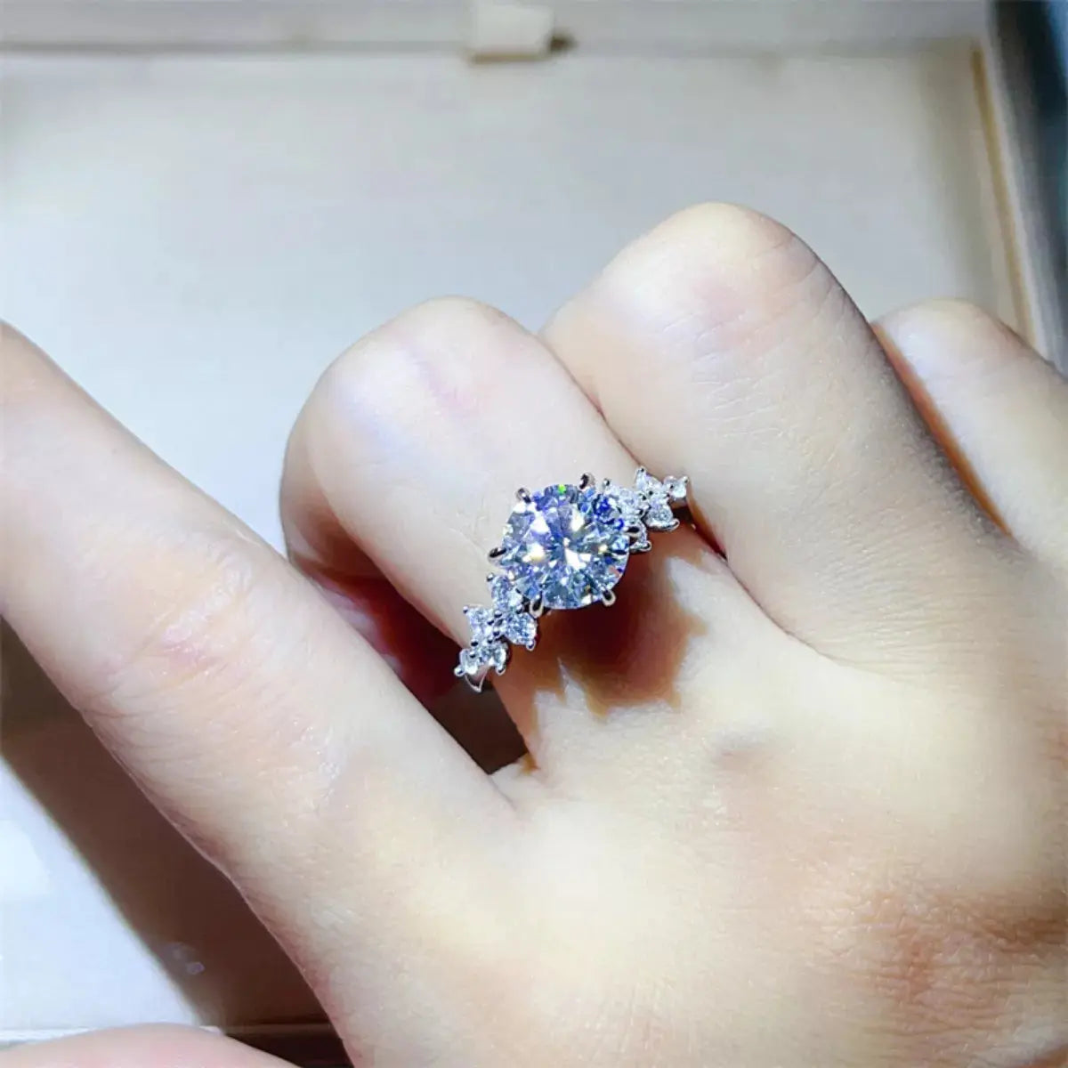 3 Carat Moissanite 925 Sterling Silver Ring - SmileBen