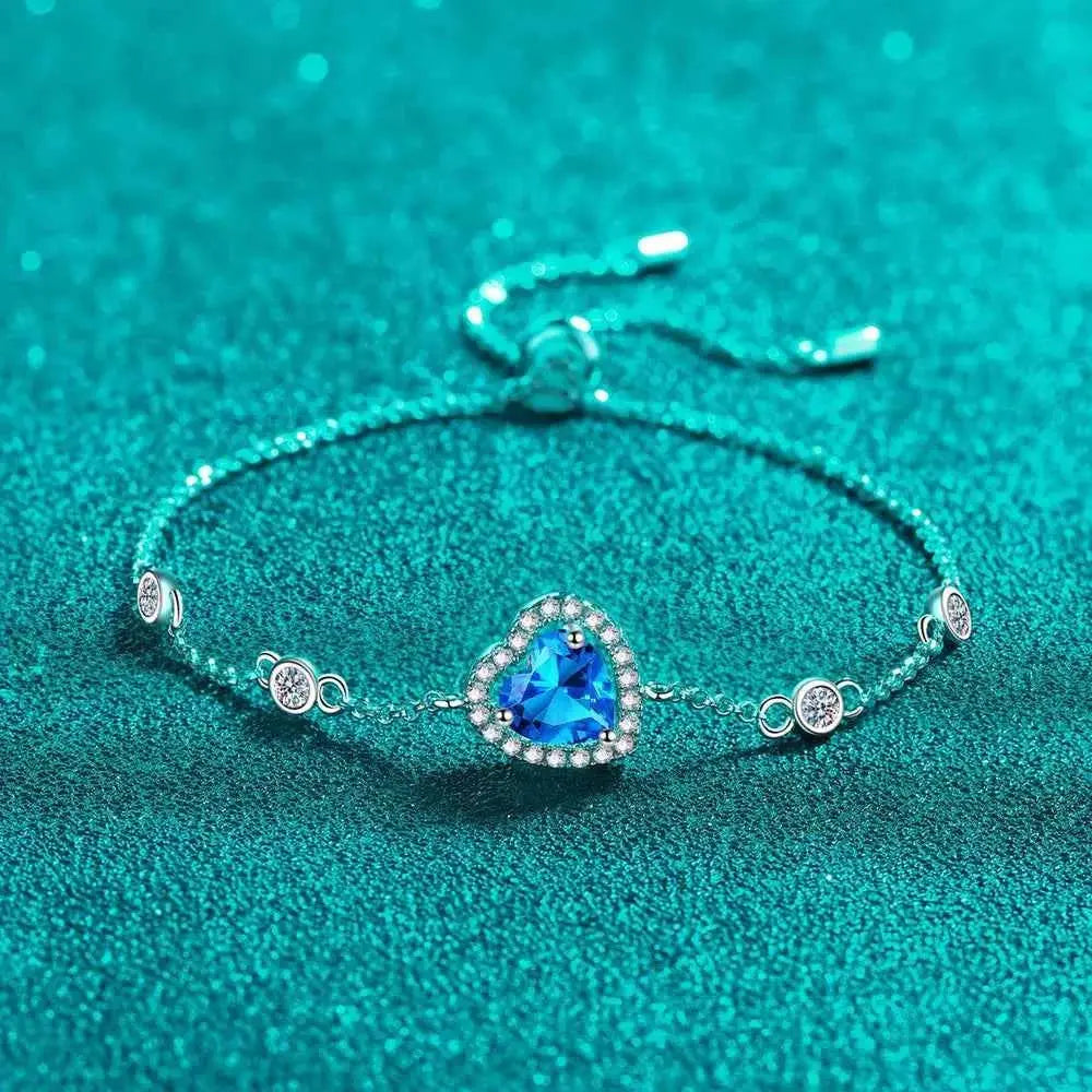 1 Carat Moissanite 925 Sterling Silver Bracelet