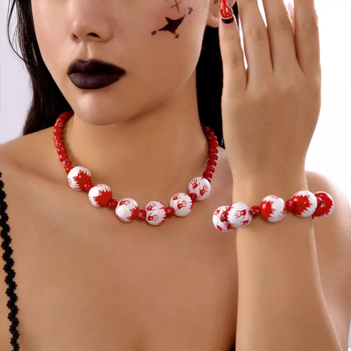 Halloween Necklace and Bracelet Jewelry Set - SmileBen