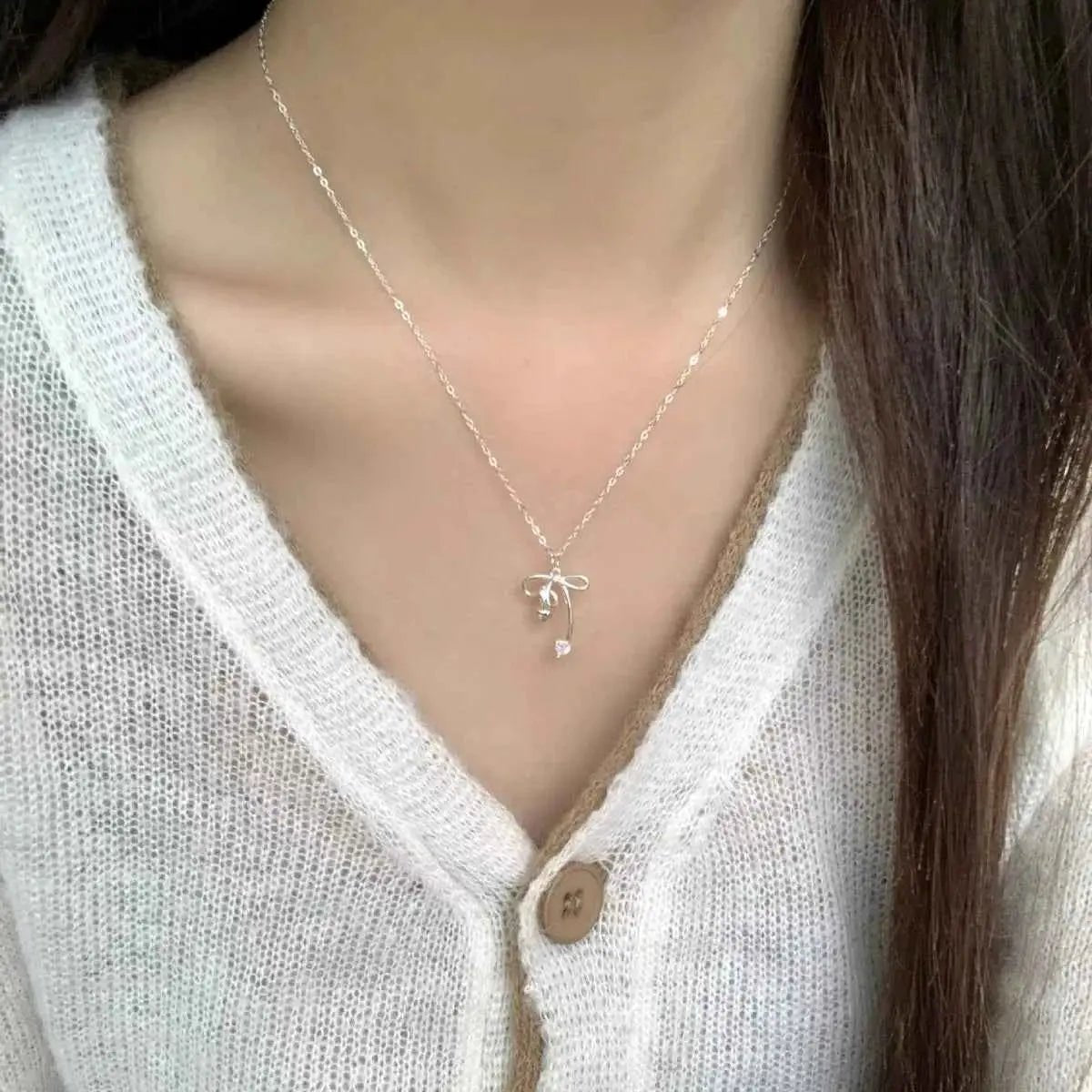 Bowknot Pendant Necklace - SmileBen