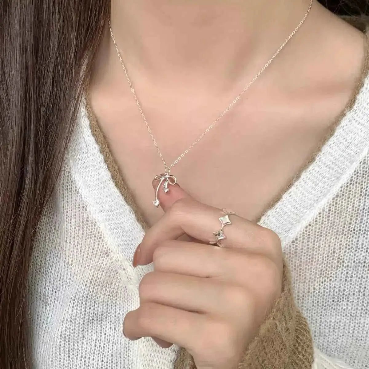 Bowknot Pendant Necklace - SmileBen