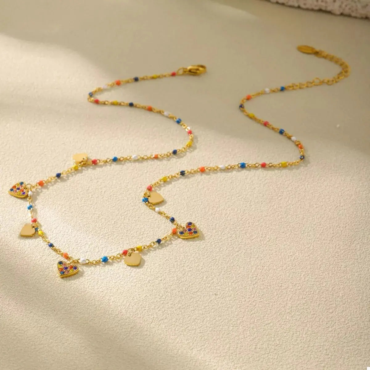 18K Gold-Plated Heart Charm Necklace - SmileBen