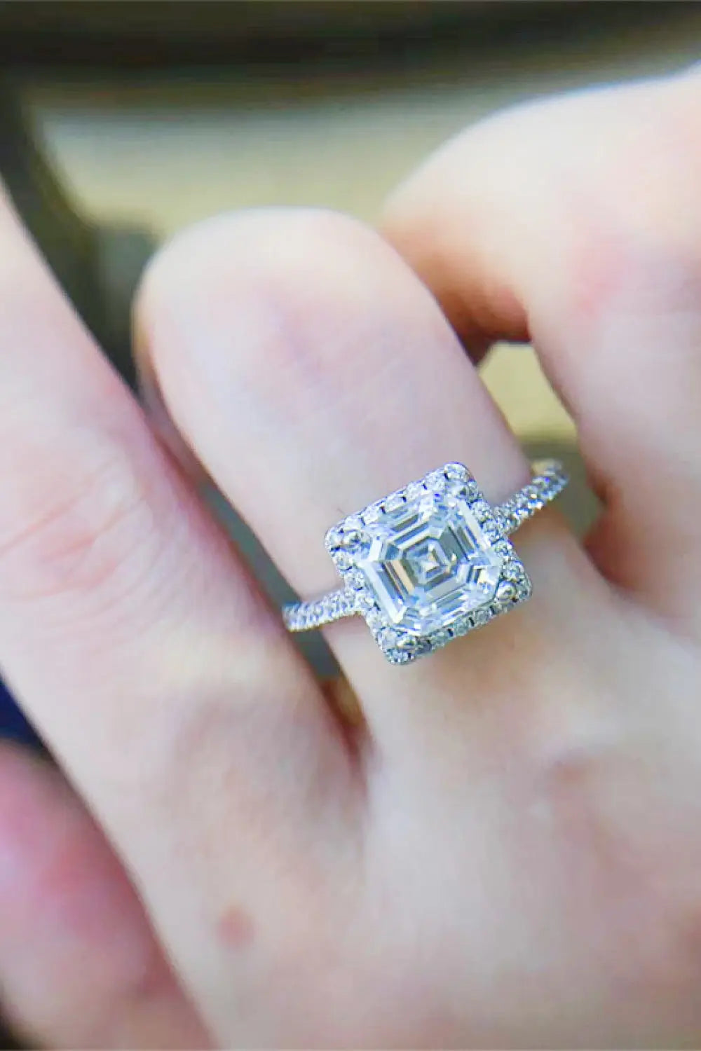 2 Carat Moissanite 925 Sterling Silver Ring - SmileBen