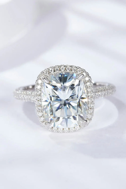 Adored 6 Carat Moissanite Halo Ring - SmileBen