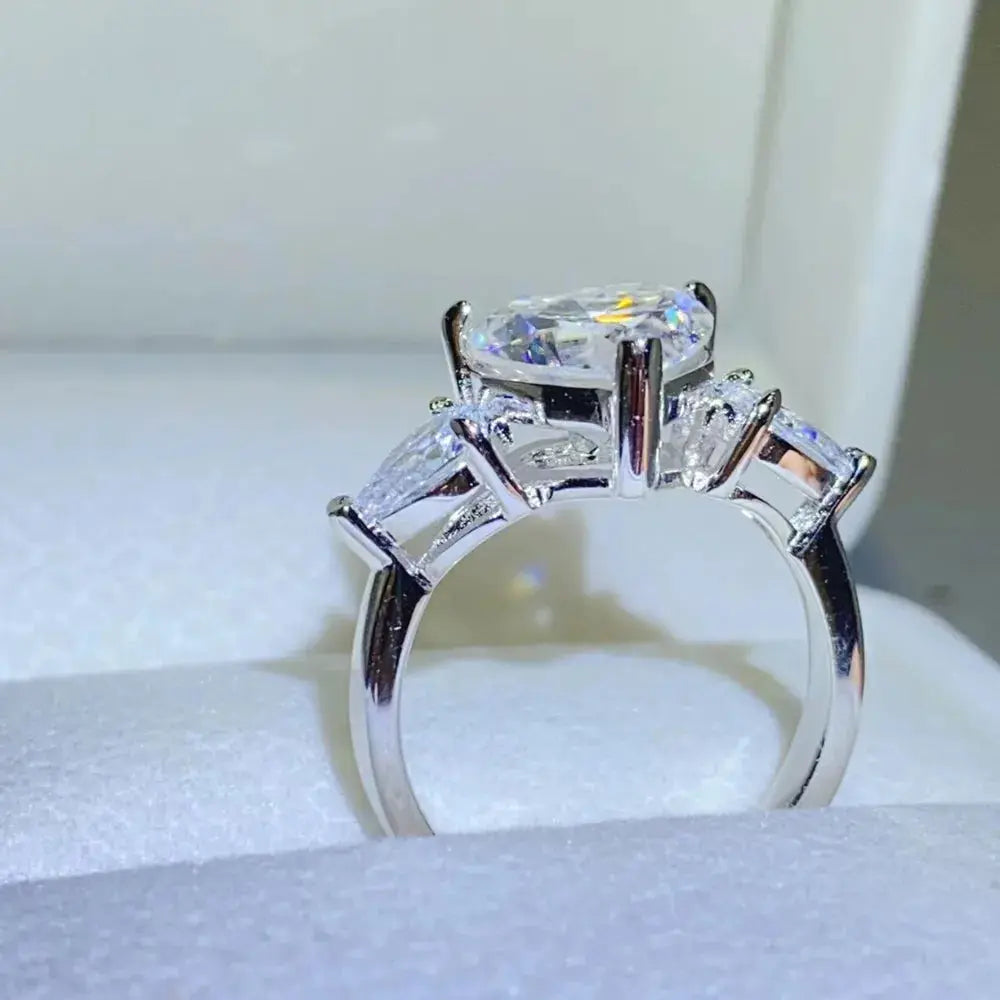 3 Carat Moissanite 925 Sterling Silver Ring - SmileBen