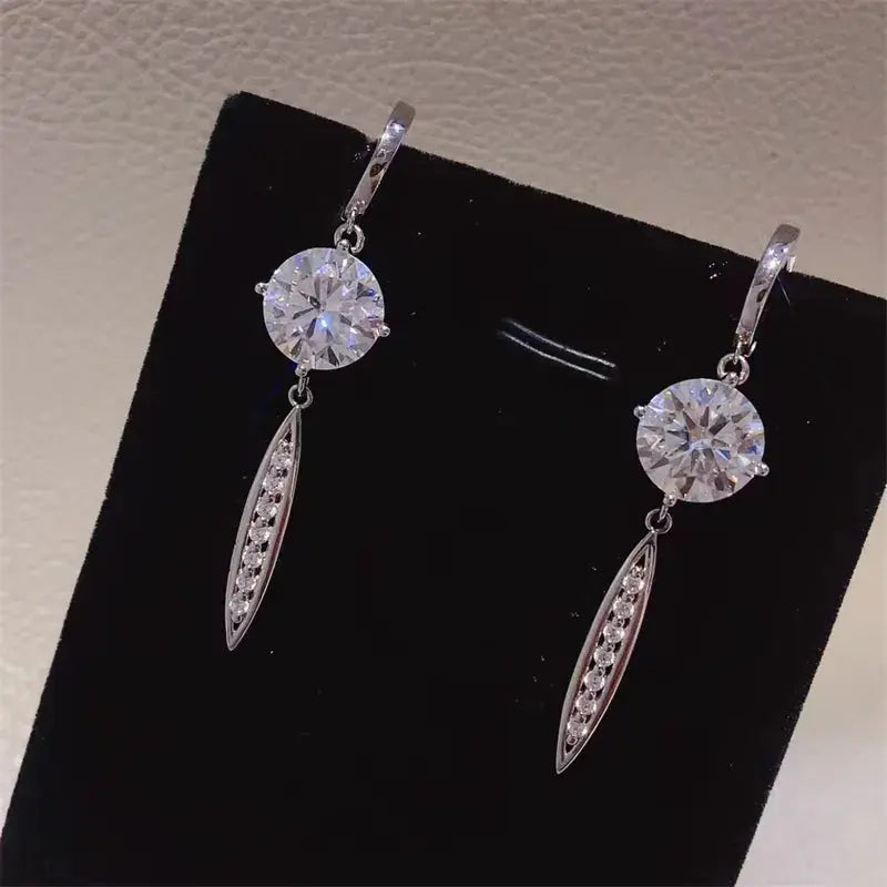 10 Carat Moissanite 925 Sterling Silver Earrings - SmileBen