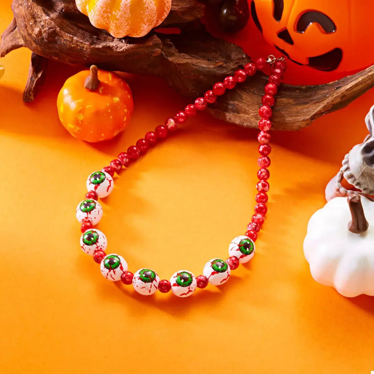 Halloween Beaded Necklace and Bracelet Jewelry Set - SmileBen