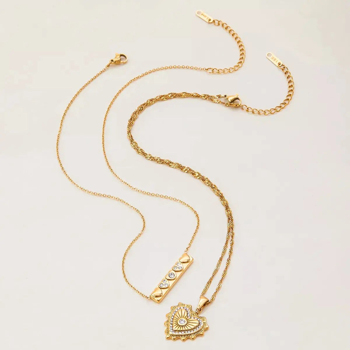 18K Gold-Plated Zircon Pendant Necklace - SmileBen